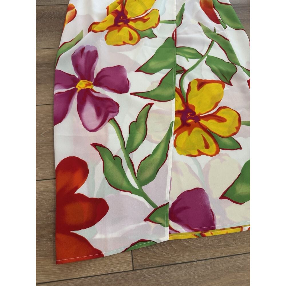 Vintage Patricia Jones Size 8 USA Tropical Wrap Skirt Highrise Colorful 80s 90s - Picture 16 of 16